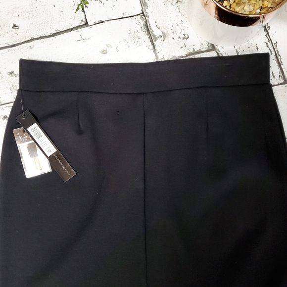 Nicole Miller Black Pull On Pencil Skirt M - Picture 4 of 9
